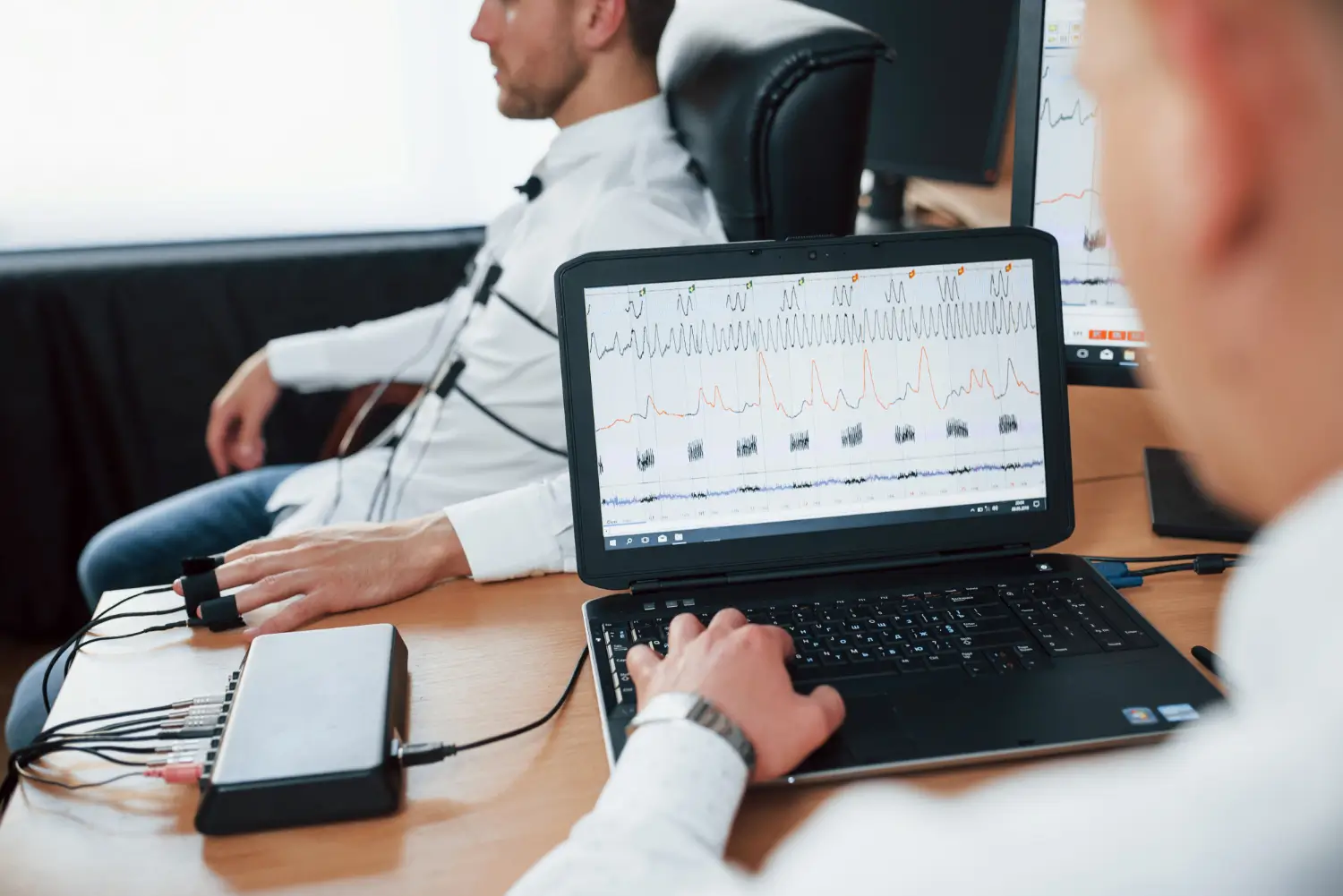 ECG test carried out by cardiologist Dr Francesco Lo Monaco to assess cardiac function