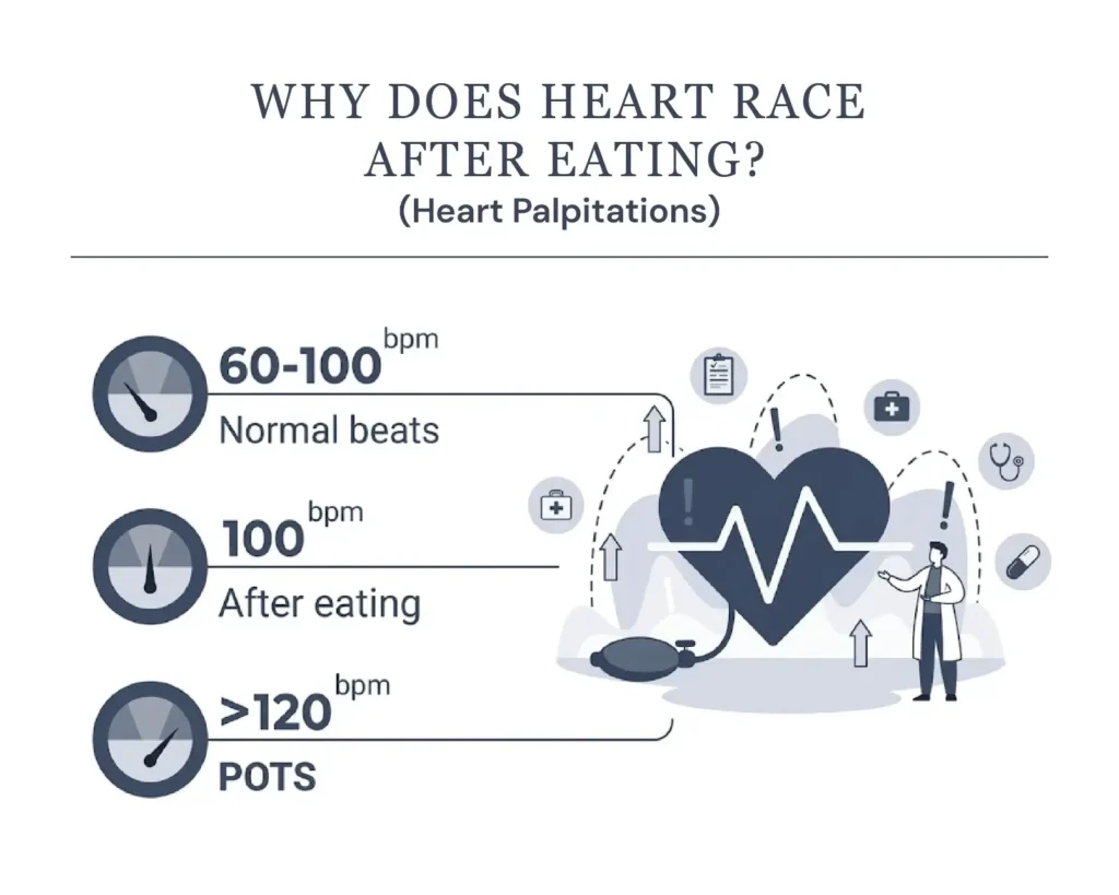 Irregular heartbeat after eating